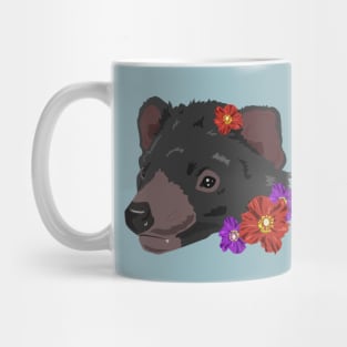 Tasmanian Devil with Flowers Mug